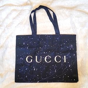 Gucci reusable cloth tote navy celestial
